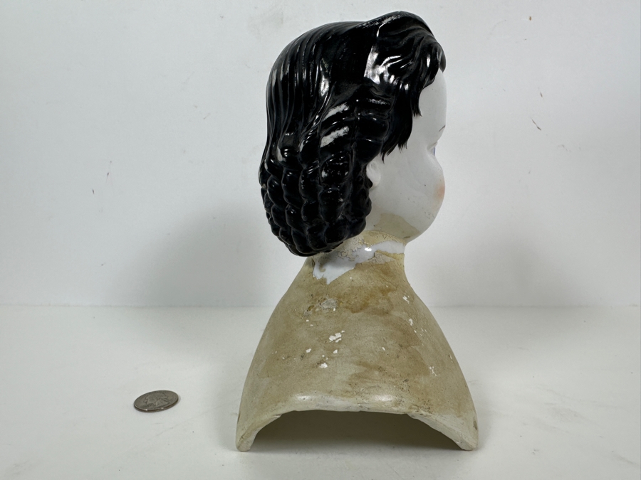 Antique Adelina Patti Hand Painted China Head Doll 7W X 8.5H [Photo 4]