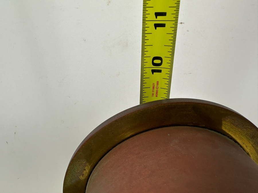 Vintage Waterbury Clock Co. Wood And Brass Ship's Wheel Mantle Clock Working With Deep Chimes 18W X 4D X 9.5H [Photo 9]