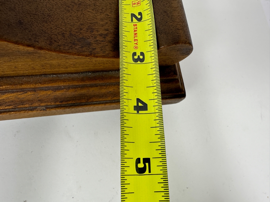 Vintage Waterbury Clock Co. Wood And Brass Ship's Wheel Mantle Clock Working With Deep Chimes 18W X 4D X 9.5H [Photo 8]