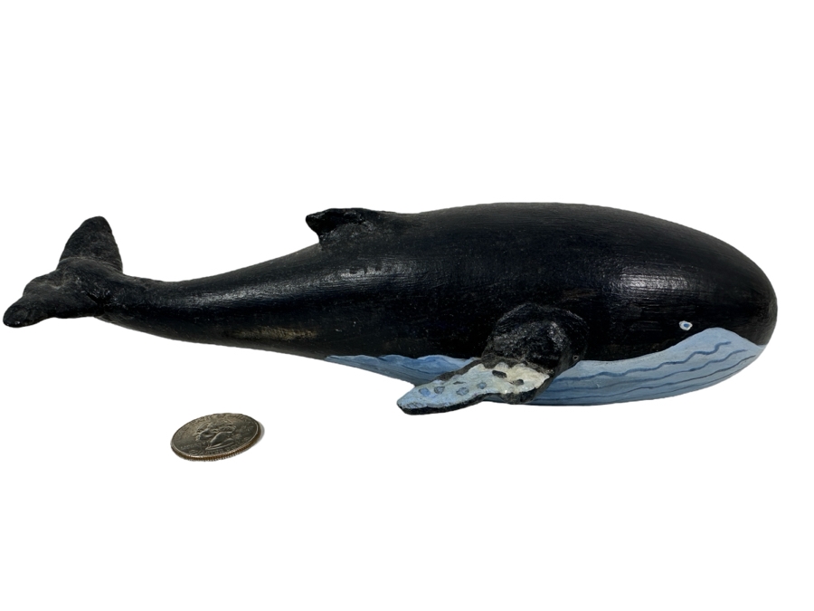 Hand Painted Whale Gourd By Judy Dennis 1997 8L [Photo 1]