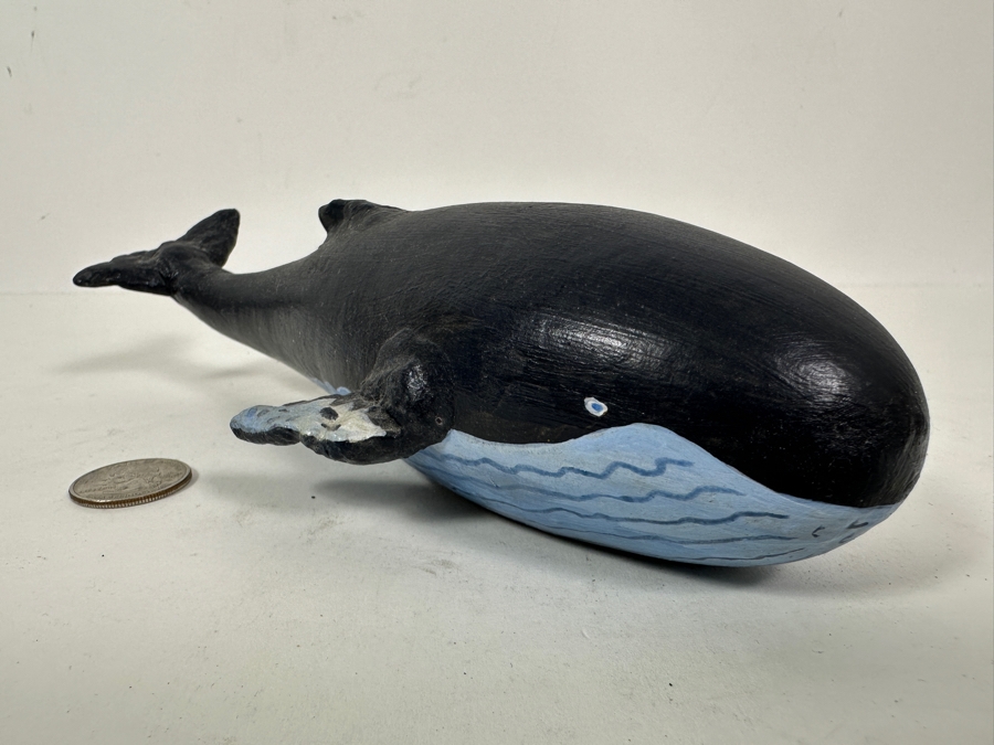 Hand Painted Whale Gourd By Judy Dennis 1997 8L [Photo 4]