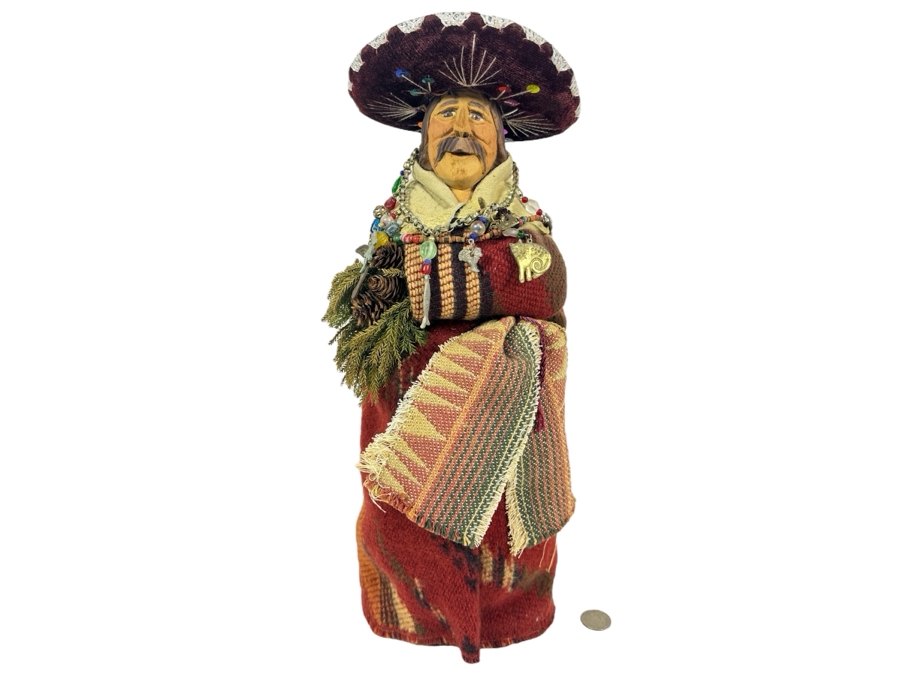Pam & Terry Montandon Hand Carved Signed Wooden Doll 1993 17H [Photo 1]