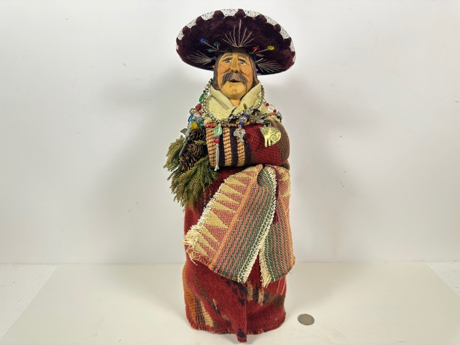 Pam & Terry Montandon Hand Carved Signed Wooden Doll 1993 17H [Photo 2]