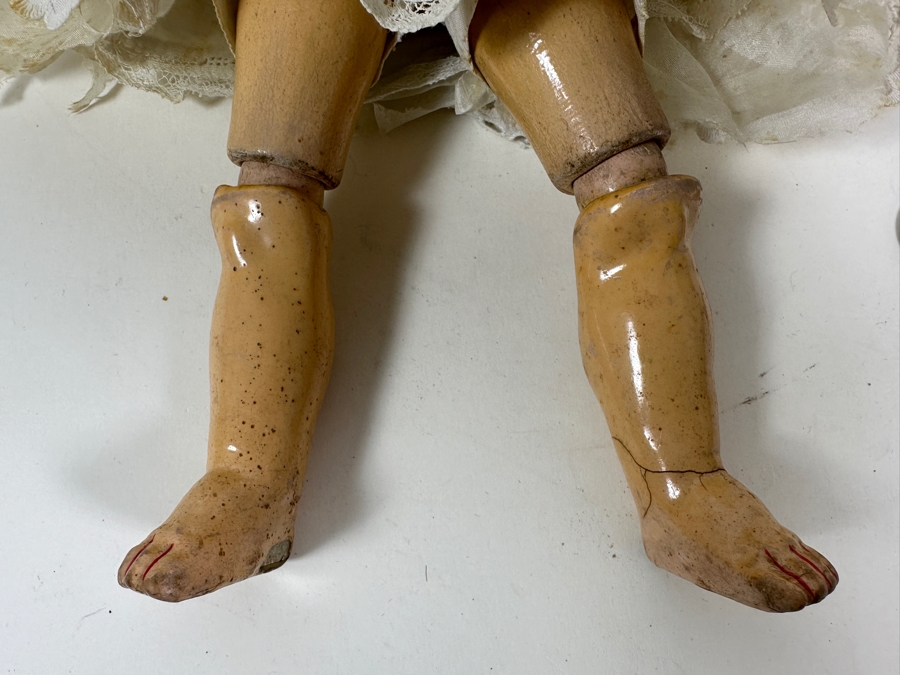 Antique Simon & Halbig Porcelain Head Doll With Composition Body 12'H [Photo 6]