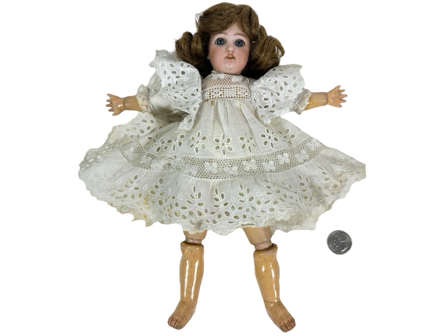 Antique Simon & Halbig Porcelain Head Doll With Composition Body 12'H [Photo 1]