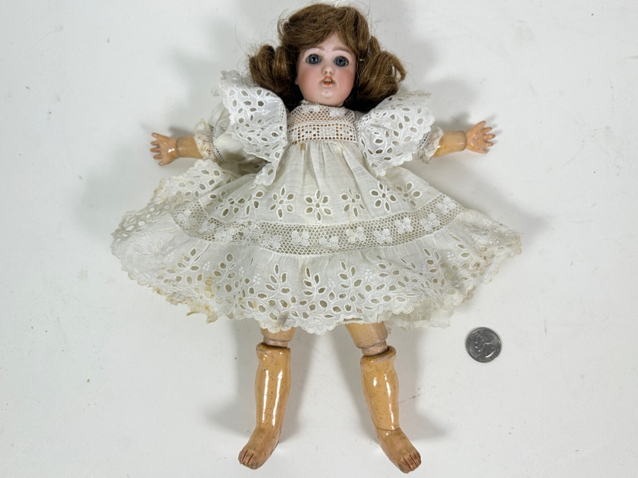 Antique Simon & Halbig Porcelain Head Doll With Composition Body 12'H [Photo 2]