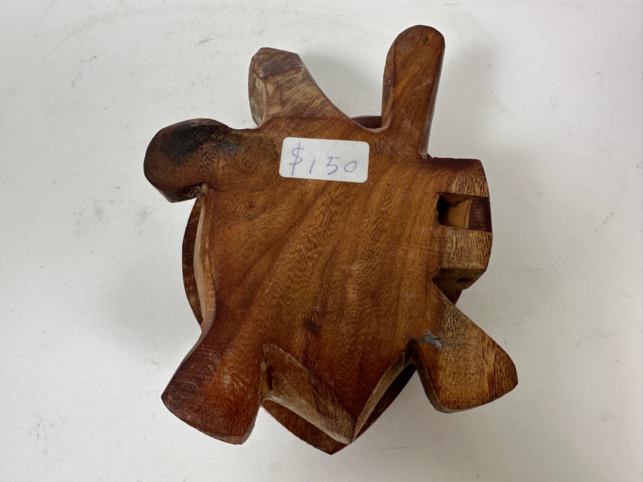 Vintage Huichol Mexican Beaded Art Wooden Turtle Box 6W Retails $150 [Photo 9]