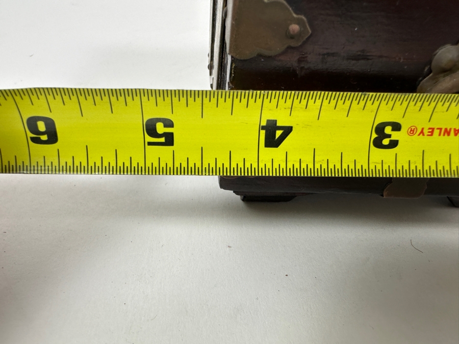 Vintage Korean Wooden & Brass Seal Box 4.25W X 4.25D X 5H [Photo 11]