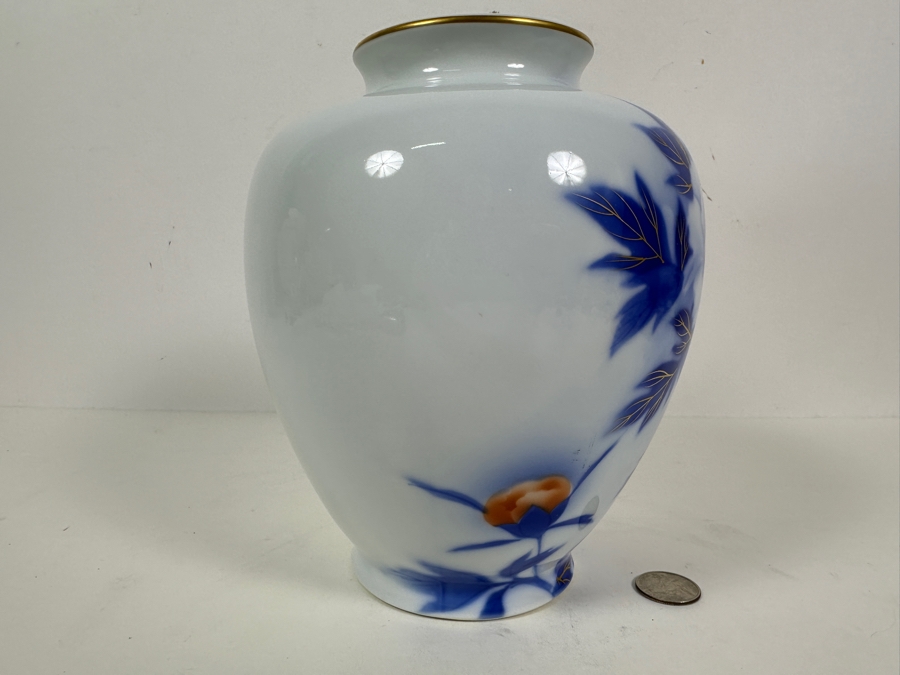 Vintage Japanese Fukagawa Porcelain Vase 8H [Photo 6]