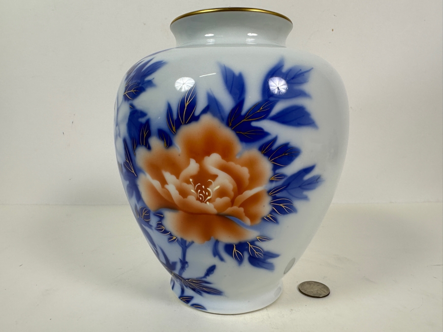 Vintage Japanese Fukagawa Porcelain Vase 8H [Photo 4]