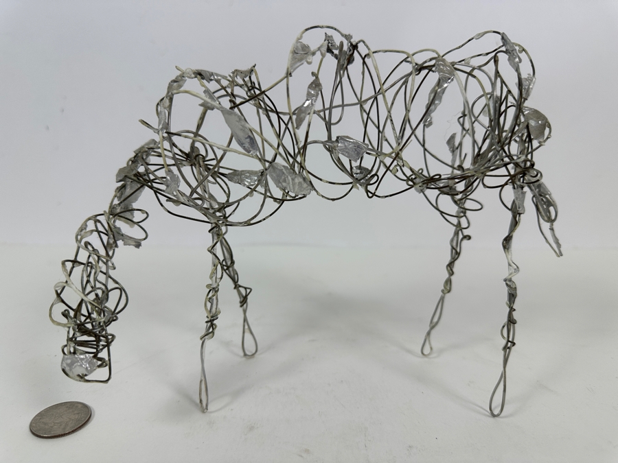Vintage Metal Wound Wire Horse Sculpture 9W X 6.5H [Photo 3]