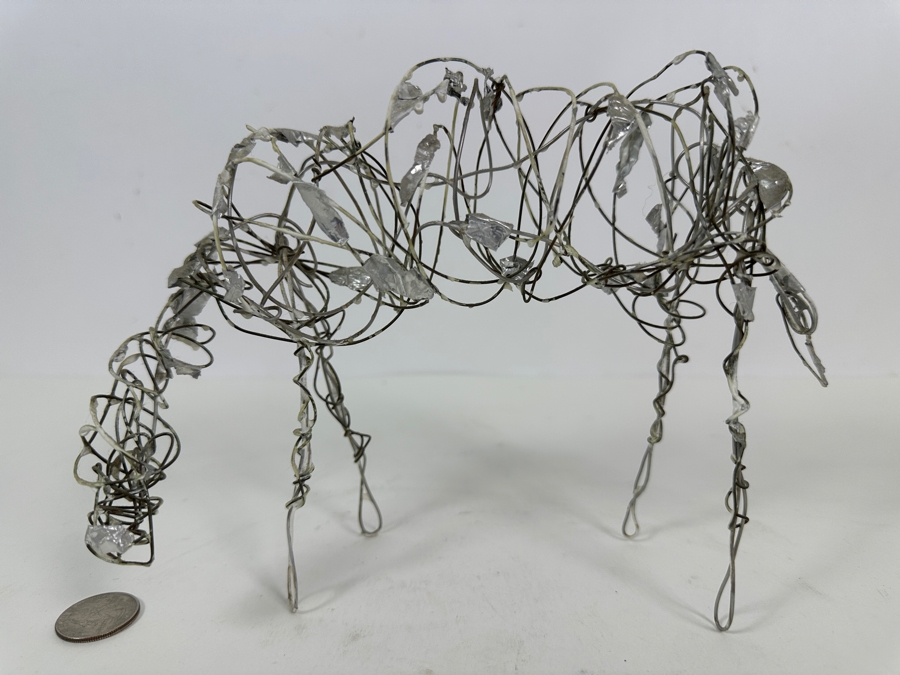 Vintage Metal Wound Wire Horse Sculpture 9W X 6.5H [Photo 4]