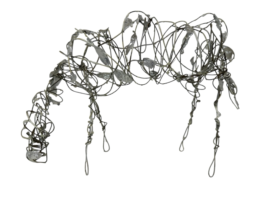 Vintage Metal Wound Wire Horse Sculpture 9W X 6.5H [Photo 1]
