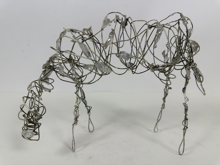 Vintage Metal Wound Wire Horse Sculpture 9W X 6.5H [Photo 2]