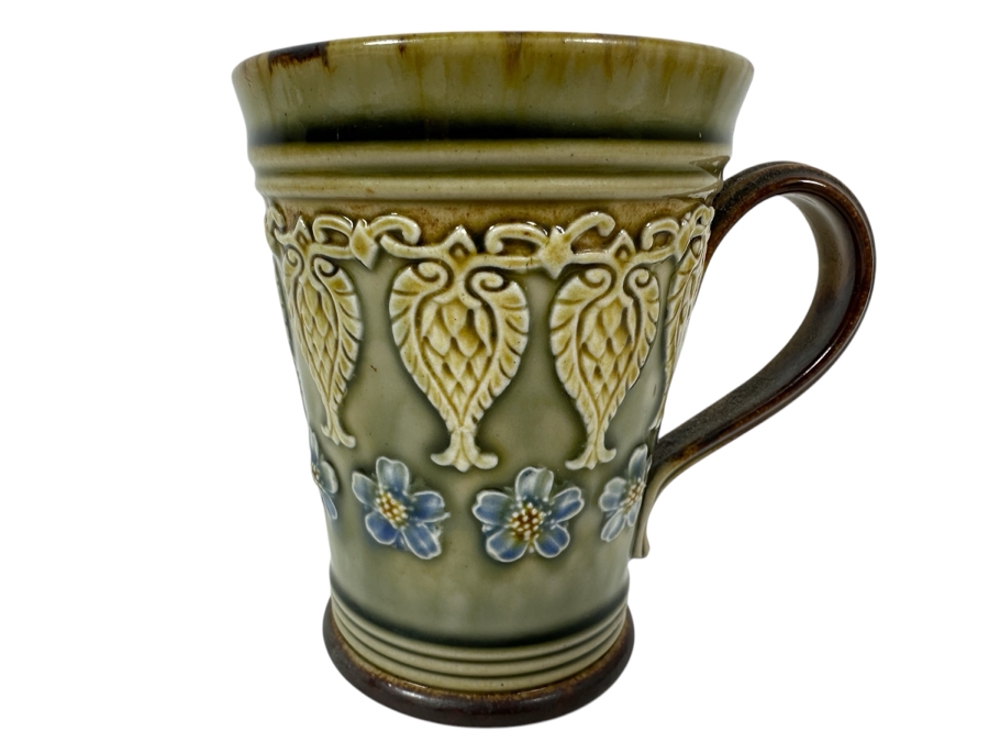 Vintage Doulton Lambeth English Hand Painted Cup 4.25H [Photo 1]