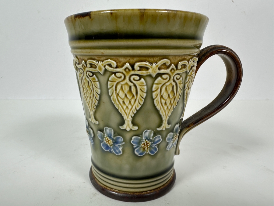 Vintage Doulton Lambeth English Hand Painted Cup 4.25H [Photo 2]