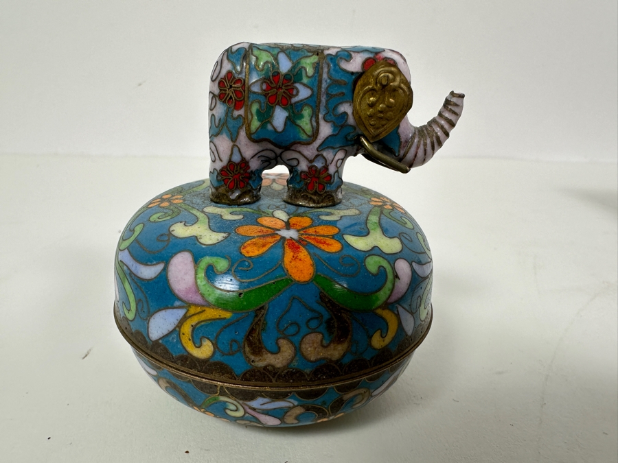 Vintage Chinese Cloisonne Enamel Box Collection [Photo 6]