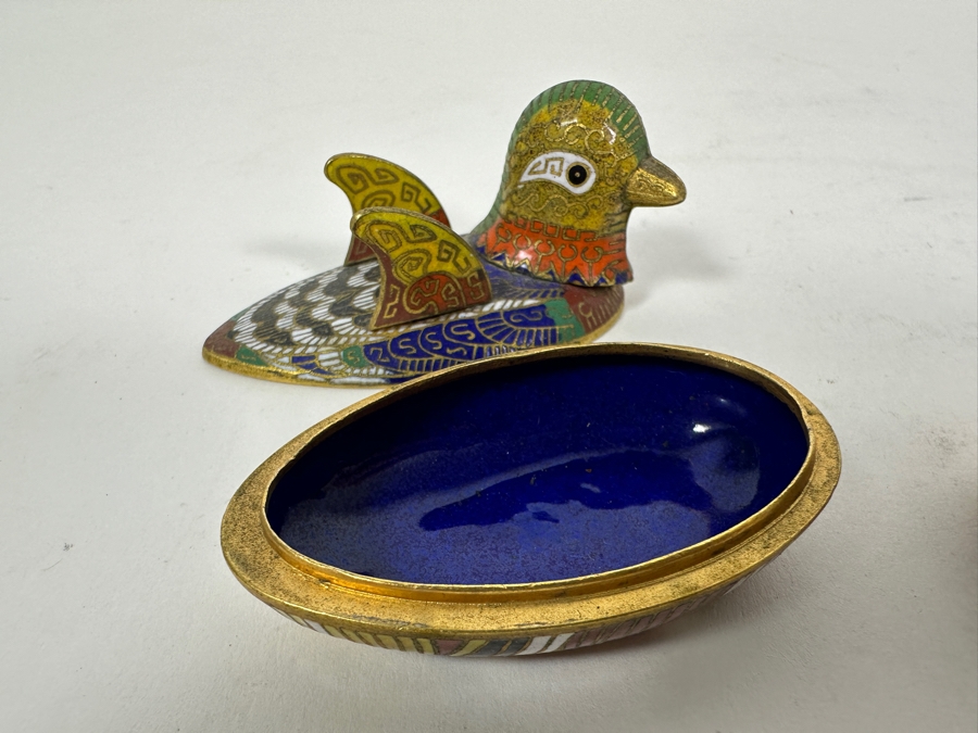 Vintage Chinese Cloisonne Enamel Box Collection [Photo 18]