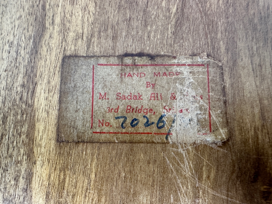 Carved Wooden Indian Box Filled With Vintage Buttons - See Photos 8W X 5D X 2H [Photo 12]