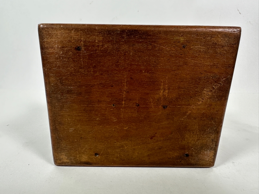 Just Added - Antique Wood Inlaid Cigarette Dispenser Box 5W X 4D X 3H [Photo 10]