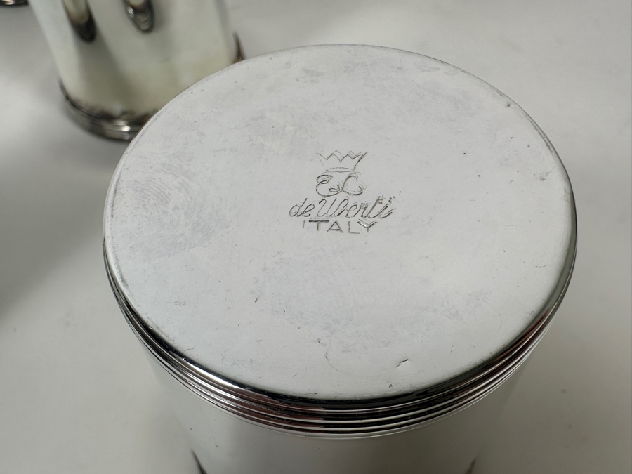 Set Of Six El De Uberti Italy Crown Silverplate Mint Julep Cups 3.75H [Photo 8]