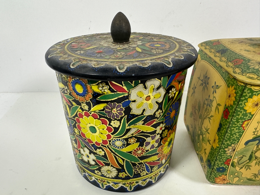 Set Of Three Vintage Tin Litho Boxes [Photo 4]
