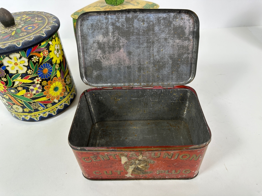 Set Of Three Vintage Tin Litho Boxes [Photo 11]