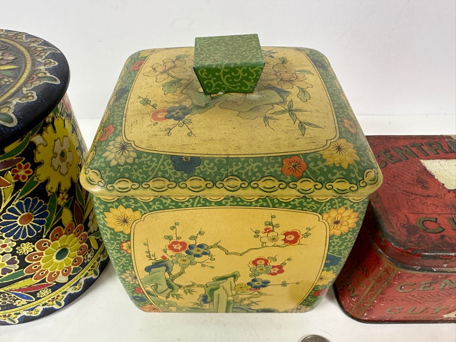 Set Of Three Vintage Tin Litho Boxes [Photo 2]