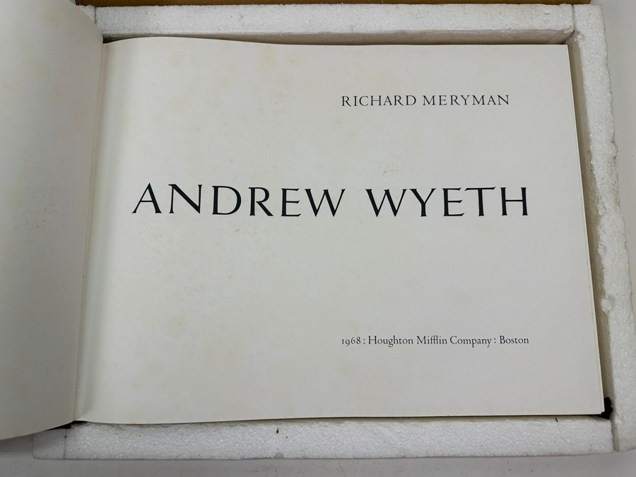 First Printing 1968 Hardcover Book Andrew Wyeth By Richard Meryman Houghton Mifflin Company Boston [Photo 4]
