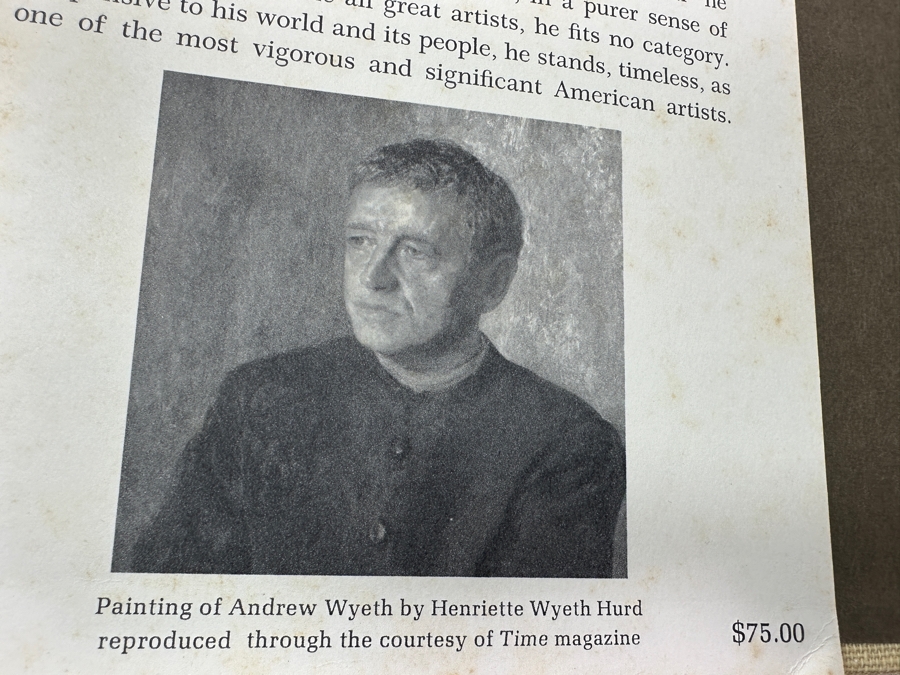 First Printing 1968 Hardcover Book Andrew Wyeth By Richard Meryman Houghton Mifflin Company Boston [Photo 3]