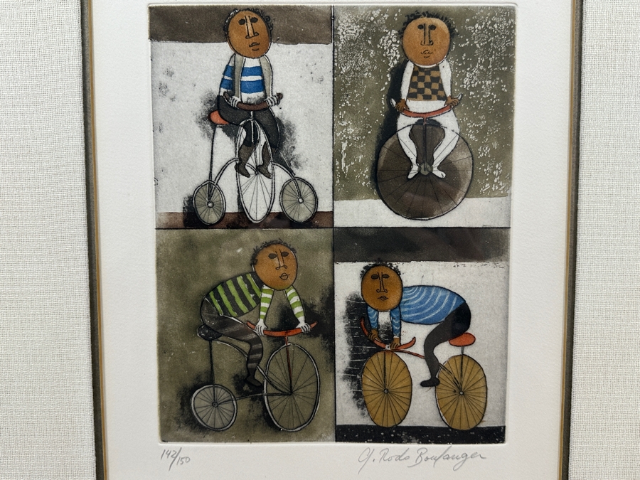 Graciela Rodo Boulanger (B. 1935, Bolivia) Hand Signed Limited Edition Color Lithograph From The Jeux D'Enfants (Children's Games) Suite Numbered 142 Of 150 - 8 X 9.5 Professionally Framed 17.5 X 22 [Photo 3]