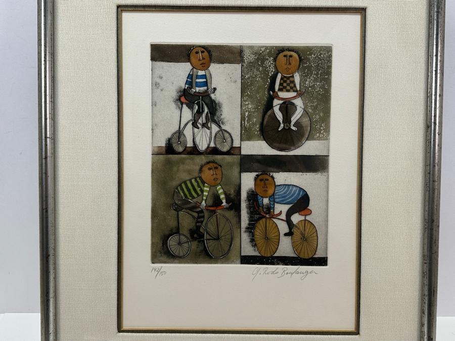 Graciela Rodo Boulanger (B. 1935, Bolivia) Hand Signed Limited Edition Color Lithograph From The Jeux D'Enfants (Children's Games) Suite Numbered 142 Of 150 - 8 X 9.5 Professionally Framed 17.5 X 22 [Photo 4]