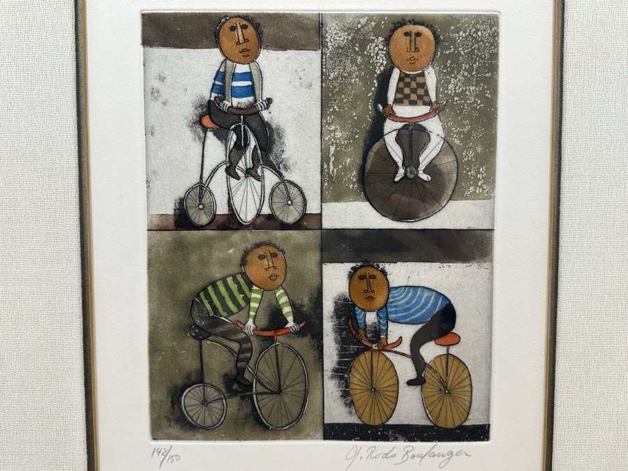 Graciela Rodo Boulanger (B. 1935, Bolivia) Hand Signed Limited Edition Color Lithograph From The Jeux D'Enfants (Children's Games) Suite Numbered 142 Of 150 - 8 X 9.5 Professionally Framed 17.5 X 22 [Photo 5]