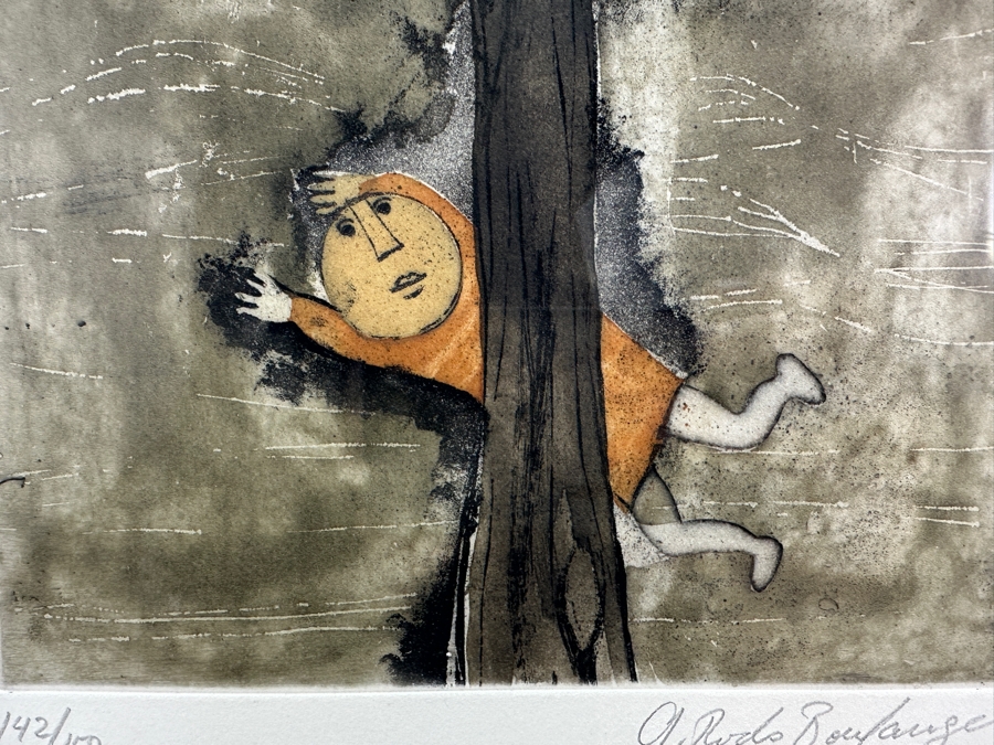 Graciela Rodo Boulanger (B. 1935, Bolivia) Hand Signed Limited Edition Color Lithograph From The Jeux D'Enfants (Children's Games) Suite Numbered 142 Of 150 - 8 X 9.5 Professionally Framed 17.5 X 22 [Photo 9]