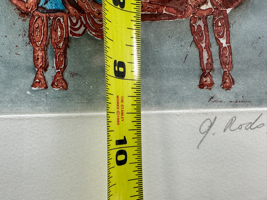 Graciela Rodo Boulanger (B. 1935, Bolivia) Hand Signed Limited Edition Color Lithograph From The Jeux D'Enfants (Children's Games) Suite Numbered 142 Of 150 - 8 X 9.5 Professionally Framed 17.5 X 22	 [Photo 12]