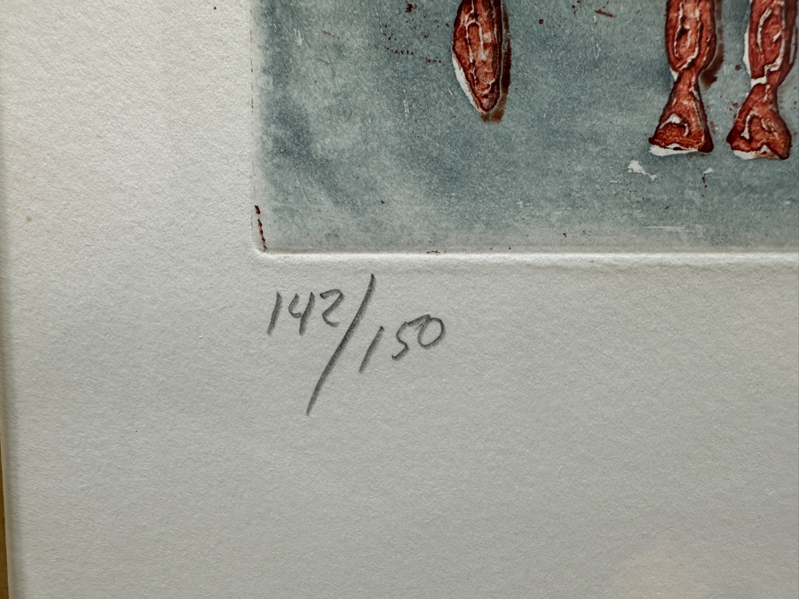 Graciela Rodo Boulanger (B. 1935, Bolivia) Hand Signed Limited Edition Color Lithograph From The Jeux D'Enfants (Children's Games) Suite Numbered 142 Of 150 - 8 X 9.5 Professionally Framed 17.5 X 22	 [Photo 10]