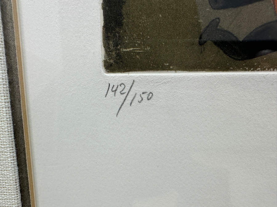 Graciela Rodo Boulanger (B. 1935, Bolivia) Hand Signed Limited Edition Color Lithograph From The Jeux D'Enfants (Children's Games) Suite Numbered 142 Of 150 - 8 X 9.5 Professionally Framed 17.5 X 22	 [Photo 9]