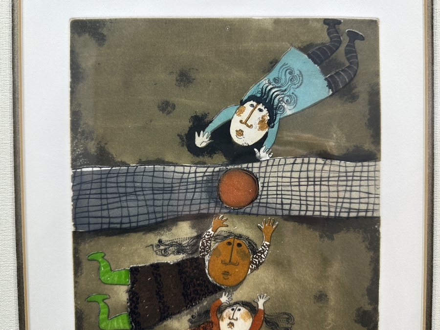 Graciela Rodo Boulanger (B. 1935, Bolivia) Hand Signed Limited Edition Color Lithograph From The Jeux D'Enfants (Children's Games) Suite Numbered 142 Of 150 - 8 X 9.5 Professionally Framed 17.5 X 22	 [Photo 6]