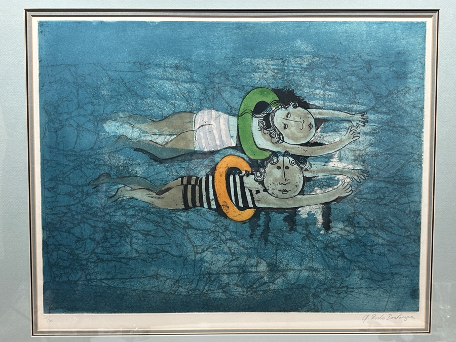 Graciela Rodo Boulanger (B. 1935, Bolivia) Hand Signed Limited Edition Color Lithograph Numbered 30 Of 100 - 24.5 X 17 Professionally Framed 35 X 30 [Photo 1]