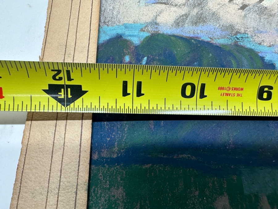 Lawrence McConaha (1894-1962, Indiana) Original Landscape Pastel Drawing 11.5 X 10 [Photo 6]