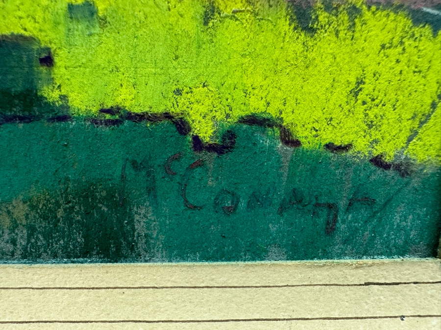 Lawrence McConaha (1894-1962, Indiana) Original Landscape Pastel Drawing 11.5 X 10 [Photo 5]