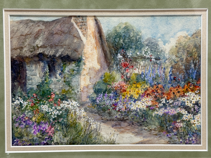 Leyton Forbes (1900-1925, England) Original Watercolor Painting On Paper 9.5W X 6.5H Framed 17 X 14 [Photo 1]