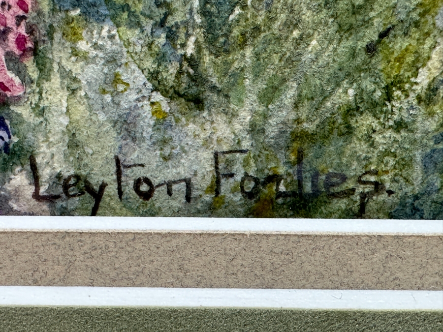 Leyton Forbes (1900-1925, England) Original Watercolor Painting On Paper 9.5W X 6.5H Framed 17 X 14 [Photo 10]