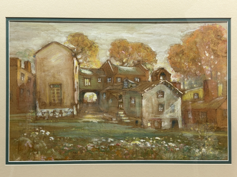 John Albert (J.A.) Seaford (1858-1936, American) Original Mixed Media On Paper 18 X 12 Professionally Framed 27 X 20 [Photo 1]