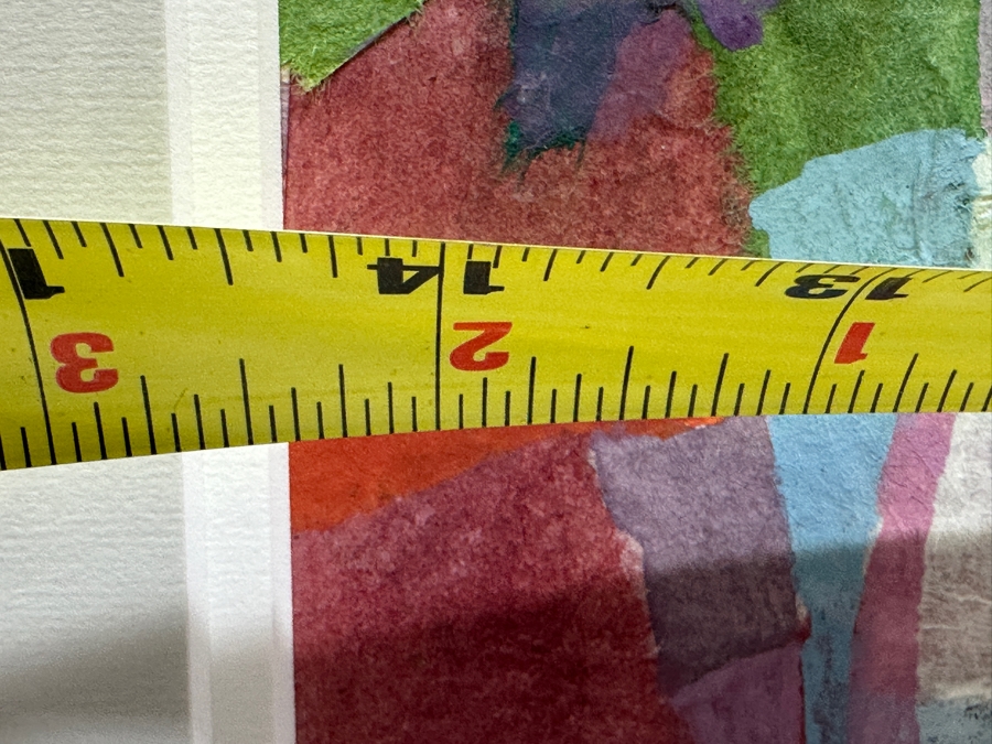 Gerald F. Brommer (B. 1927, California/Hawaii) Original Mixed-Media Collage, Watercolor, Gouache Painting Titled 'Maui Impression' Dated 1999 11 X 15 Professionally Framed 24 X 20.5 [Photo 8]