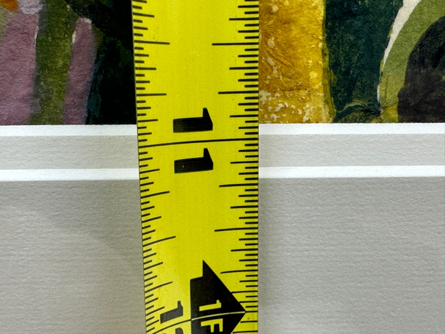 Gerald F. Brommer (B. 1927, California/Hawaii) Original Mixed-Media Collage, Watercolor, Gouache Painting Titled 'Maui Impression' Dated 1999 11 X 15 Professionally Framed 24 X 20.5 [Photo 9]