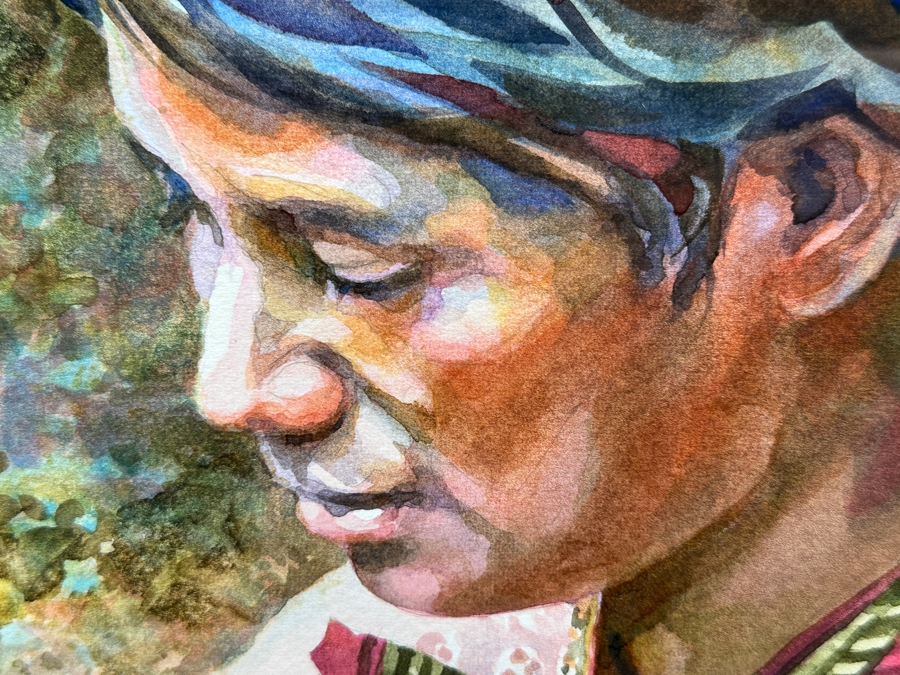 Jim Kosvanec Original Watercolor Painting On Paper Signed Lower Left Kosvanec NWS 14.5 X 19.5 Framed 25 X 30.5 [Photo 4]