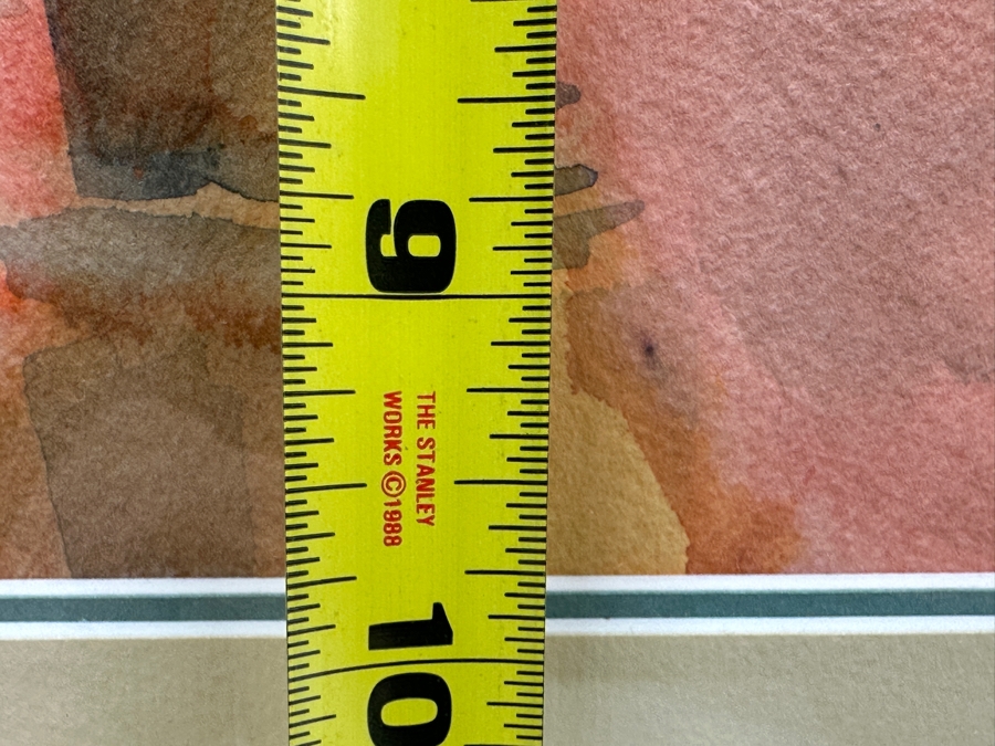 Original Abstract Watercolor Painting On Paper Signed J. S. Ahl 14 X 10 Framed 20 X 16 [Photo 9]