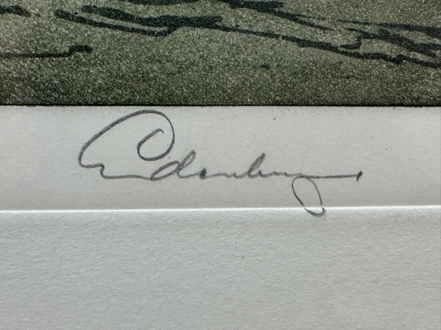 Josef Eidenberger (1899-1991, Austria) Hand Signed Color Etching Titled 'San Francisco Waterfront #199' 13 X 16.5 Framed 24 X 28 [Photo 9]