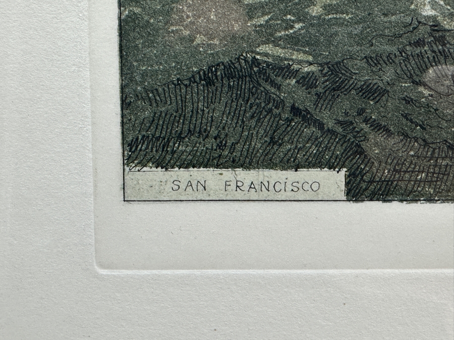 Josef Eidenberger (1899-1991, Austria) Hand Signed Color Etching Titled 'San Francisco Waterfront #199' 13 X 16.5 Framed 24 X 28 [Photo 8]